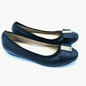 Kate Spade Ballet Flat 7.5 Black Hidden Wedge Heel